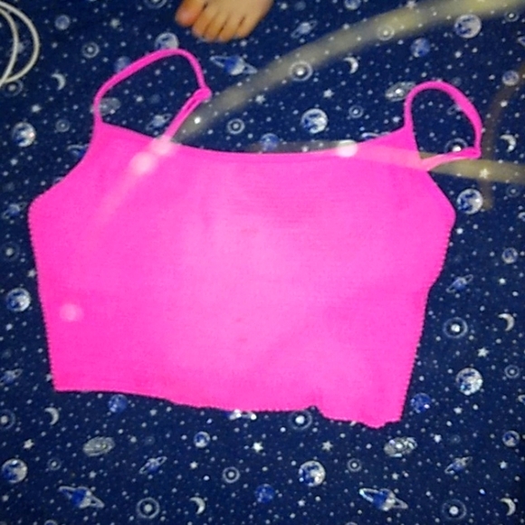 Neon pink bikini top /crop top - Picture 5 of 5